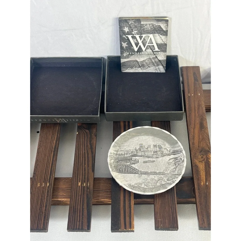 Wendell August Forge Pittsburgh‎ Skyine Trinket Tray